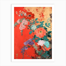 Great Japan Hokusai Japanese Botanical 3 Art Print