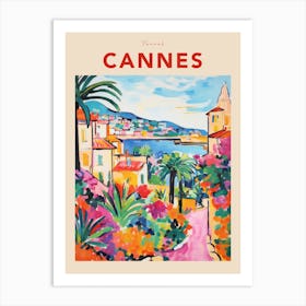 Cannes France 7 Fauvist Travel Poster Art Print