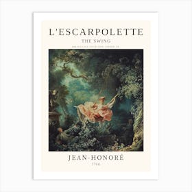 L'Escarlopette (The Swing) - Jean-Honoré Art Print