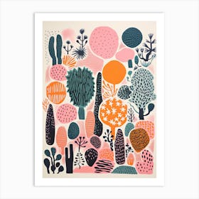 Kew Gardens Abstract Riso Style 3 Art Print