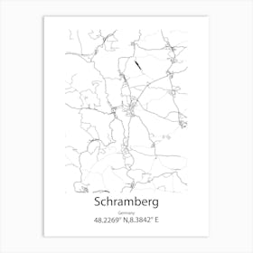 Schramberg,Germany Minimalist Map Art Print