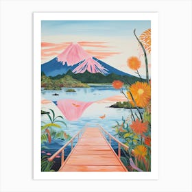 Lake View Mountain 3 Art Print