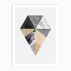 Collage geometric textures 21 Art Print