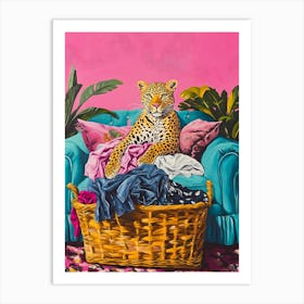 Leopard In A Basket Art Print