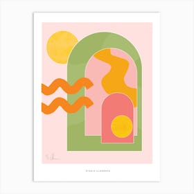 Pink Curves And Archways Art Print