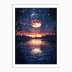 Full Moon In The Sky 6 Art Print