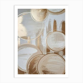 Gold Circles Art Print