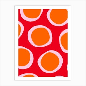 Orange Circles Art Print