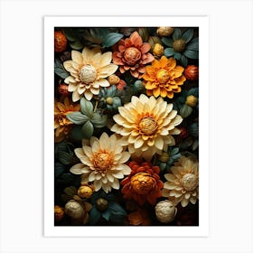 Dalmatian Flowers 4 Art Print