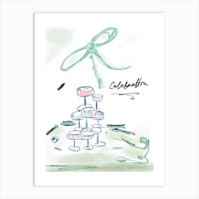 Celebration Champagn Art Print