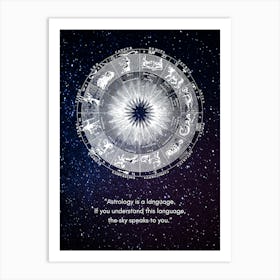 astrological chart Art Print