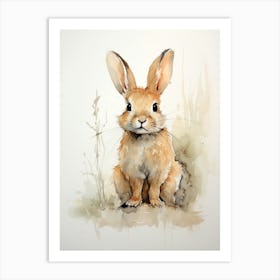 Bunny Drawing Rabbit Prints Watercolour 4 Art Print