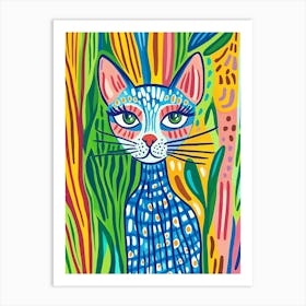 Cat In The Forest 1 Art Print