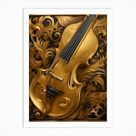 Gold Violin Art Print