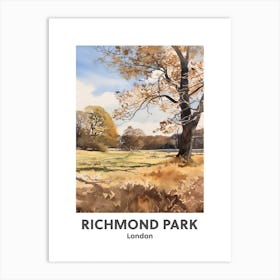 Richmond Park, London 4 Watercolour Travel Poster Art Print