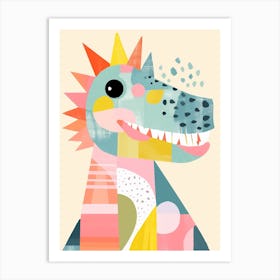 Colourful Dinosaur Scelidosaurus 3 Art Print