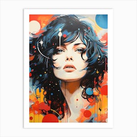 Vibrant Face In Pop Style Art Print