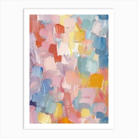 Pastels Impasto Brush Strokes 12 Art Print