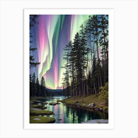 Northern Lights Aurora Borealis Art Print