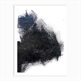 Black Ink Splatter. Abstract black paint background. Art Print