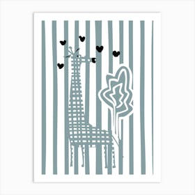 Cool Giraffe Art Print