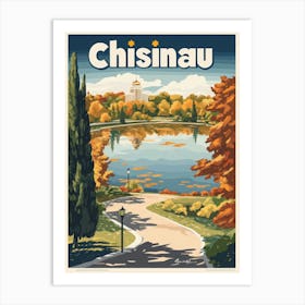 Aihrgdesign A Mid Century Modern Travel Poster For Chisinau Art Print