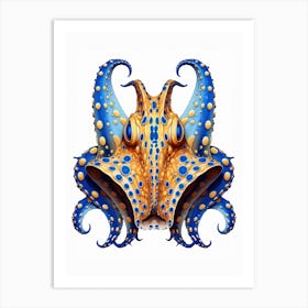 Blue Ringed Octopus Illustration 18 Art Print