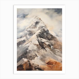 Mount Everest Nepal Tibet 3 Mountain Painting Art Print
