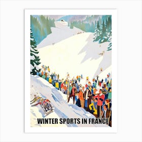 France, Winter Sports Art Print