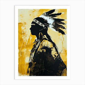 Potawatomi Peace In Minimalism ! Native American Art Art Print