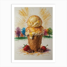 Ice Cream Cone 16 Art Print