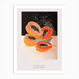 Art Deco Papaya 1 Poster Art Print