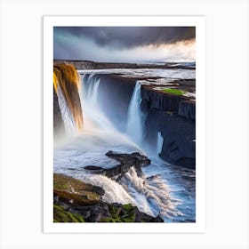 Dettifoss, Iceland Nat Viga Style (1) Art Print