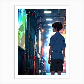 The Lonely Christmas boy Art Print