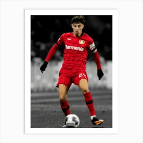 Kai Havertz Of Bayer 04 Leverkusen Art Print