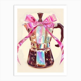 Pink Coffee Pot 1 Art Print