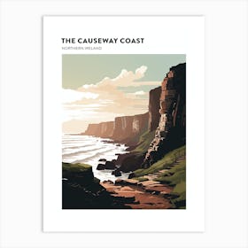 The Causeway Coast Way Northern Ireland 2 Hiking Trail Landscape Poster Art Print