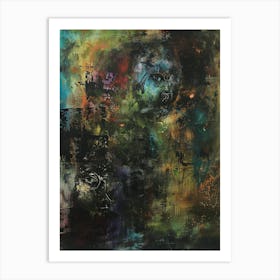 Abstract Painting, Acrylic On Canvas, Green Color Art Print