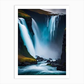 Langisjór Waterfall, Iceland Nat Viga Style (2) Art Print