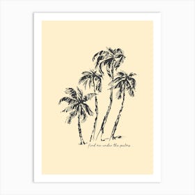 Coastal Palm Tree Poster, Tropical Wall Art, Ocean Beach Home Decor, Gift For Her, Summer Vibes Art Print
