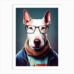 Bull Terrier dog animal Art Print