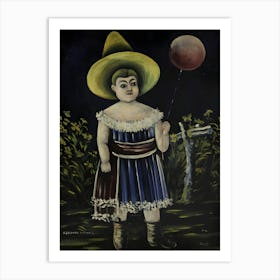 Girl With Ball. Niko Pirosmani Art Print