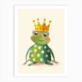 Little Frog 2 Wearing A Crown Art Print