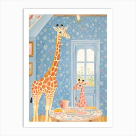 Animals Having Tea   Jiraffe 1 Art Print