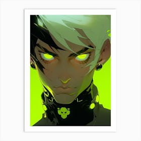 Character With Green Eyes Art Print