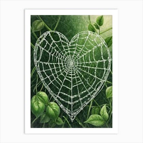 Heart Spider Web Art Print