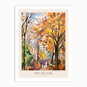 Autumn City Park Painting Holland Park London 1 Poster Art Print