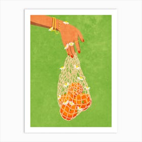 Fresh Oranges Art Print