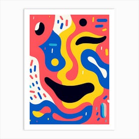 Swirl Abstract Face 2 Art Print