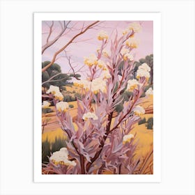 Statice 3 Flower Painting Art Print